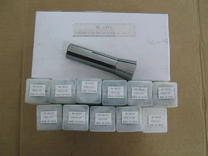 R-8 7/16-20 ROUND COLLETS SET 11 PIECE 1/8"-3/4"by 16ths "NEW" - Picture 1 of 1