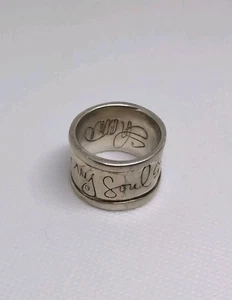 Shawn Killinger Sterling Silver Hear My Soul Speak Band Ring Size 9.5 - Picture 1 of 11
