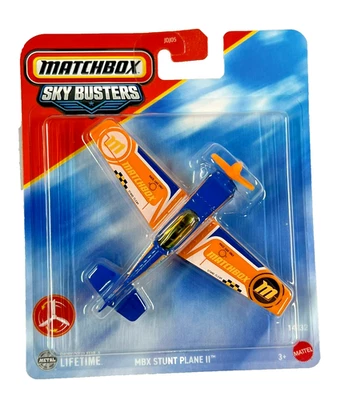 Matchbox Skybusters MBX Stunt Plane Blue Orange 14/32 Sky Buster Helicopter  New - Image 1 of 2