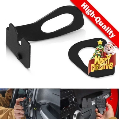 CHEROCAR CB Raido Microphone Mounting Holder Clip Grab Bar Mount For Jeep Wrangler JK 11+