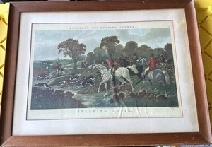 Vintage gerahmt & nummeriert J.F. Hering "Breaking Cover" Fuchsjagdszene Druck - Bild 1 von 11