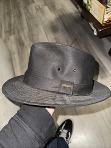 Stetson All American Fedora Hat Black, Vintage, Size Medium - Picture 1 of 5