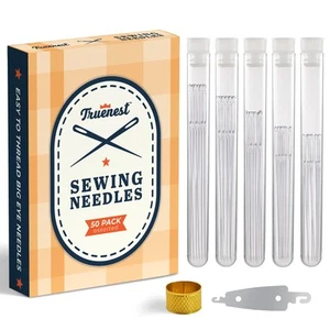 Sewing Needles - 50-Pcs Pack for Hand Stitching, Cross Stitch, and Embroidery... - Picture 1 of 7