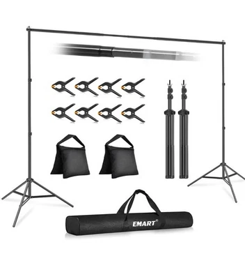 EMART Photo/Video Studio (EM-BS2030) Kit With Adjustable Background Stand 10 X 7 - Image 1 of 4