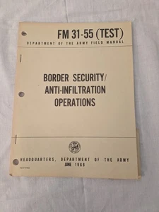 1968 TM 31-55 Tech MANUAL Border Security/Anti-Infiltration Vietnam Era TEST - Foto 1 di 7