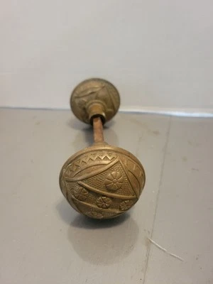 Antique Victorian Eastlake Door Knobs Cast Brass Set - Image 1 of 4