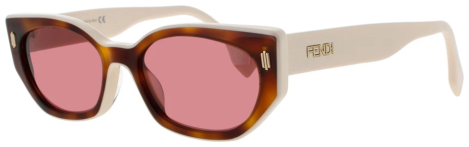 Gafas de sol Fendi Fe40018i-53s 53s BLANCO/HABANA/ROSA auténticas nuevas 54 Foto 1 de 1