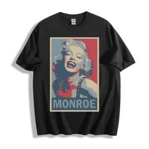 Marilyn Monroe Retro Pop Art T-Shirt Red Blue Unisex Tee - Picture 1 of 21