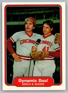 1982 Fleer #634 Johnny Bench/Tom Seaver NM - Picture 1 of 2