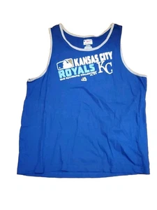 Majestic MLB Authentic Collection KC Kansas City Royals Tank Sleeveless BLUE XL - Picture 1 of 8
