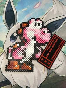 Cuentas Pixel Perler - Rosa Yoshi - Super Mario - Arte Personalizado Hama Melty - Imagen 1 de 2