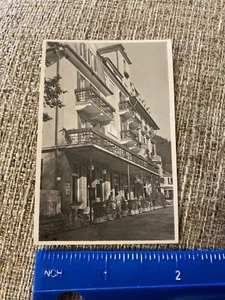 1940er Foto Hotel Mozart Österreich 2. Weltkrieg Ära Front Straßenszene - Bild 1 von 3