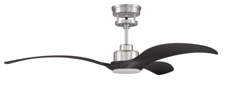 Brushed Polished Nickel 60"Ceiling Fan from the Mesmerize Collection - Image 1 of 1
