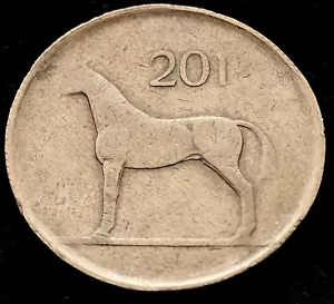 Irland 1986 | ERROR Weak Strike | 20 Pence | Pferd | KM.25 - Bild 1 von 2