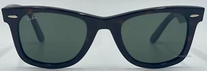 Ray Ban Wayfarer Tortoise RB2140 902 50 mm Green Sunglasses Non Polarized - Picture 1 of 6