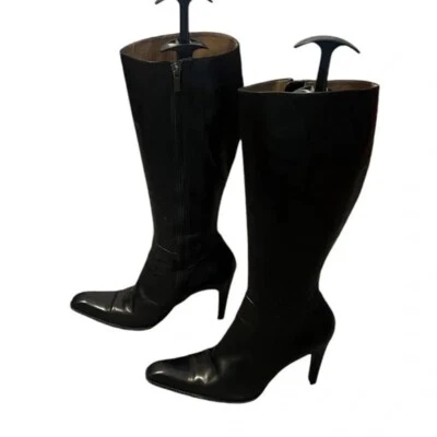 Botas Fratelli Rossetti Cuero Stiletto Altas Mob Esposa Negras Talla 39/8 Foto 1 de 4