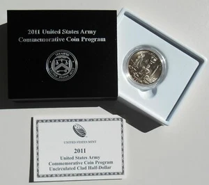 2011-D US Army Commemorative Uncirculated UNC Half Dollar OGP original package - Picture 1 of 5