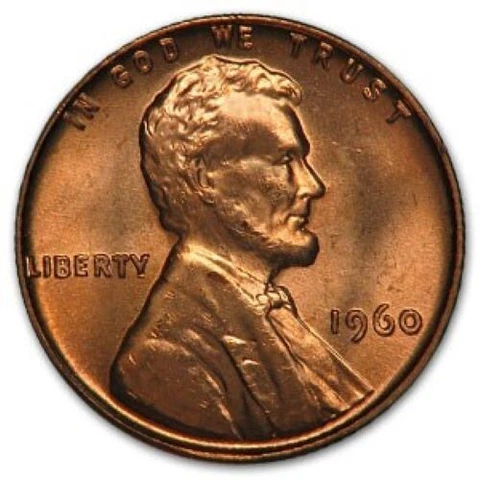 1960 P - Lincoln Memorial Penny - BU Cover