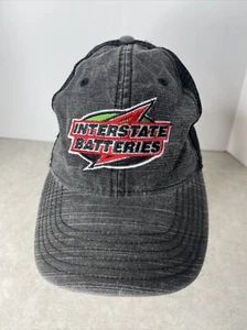 Interstate batteries Hat Mesh Adjustable Cap Black Gray Trucker - Picture 1 of 8
