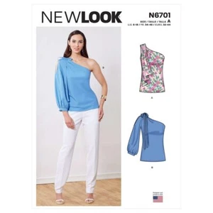 New Look Sewing Pattern N6701 Misses’ One-Shoulder Tops - Picture 1 of 7