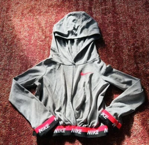 Nike Girl's Hooded Top Size 4T NWOT Gray/Pink Lightweight - Picture 1 of 2