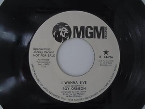 Roy Orbison I Wanna Live You lay easy on my mind MGM White Label promo NM - Picture 1 of 3