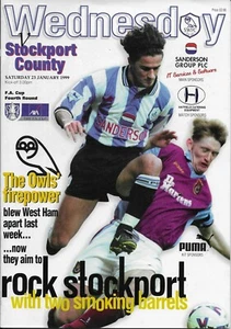 Sheffield Wednesday V Stockport County FA Cup 4th Round Programme 23-1-99 - Picture 1 of 1