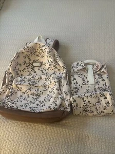 Madden Girl pink Flowers backpack & lunch box bag school set - Picture 1 of 4