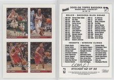 2005 Bazooka 4-on-1 Stickers Luke Ridnour Sam Cassell Mike James Chris Duhon #42