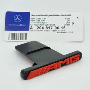 Mercedes AMG Front Grill Badge Emblem GT Panamericana - Red & Black - Picture 1 of 11