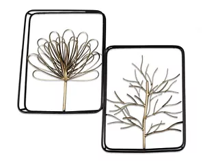 Wanddeko Blume Baum Metall Wandbild Bild abstraktes Deko Objekt Skulptur Hänger - Bild 1 von 1