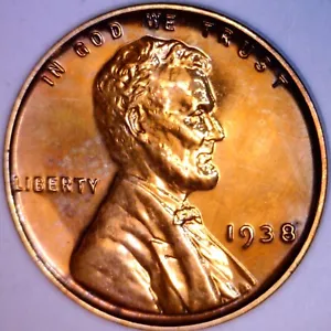 1938 CH PROOF Lincoln Wheat Cent Coin PRF LOT #2 NR - Picture 1 of 4