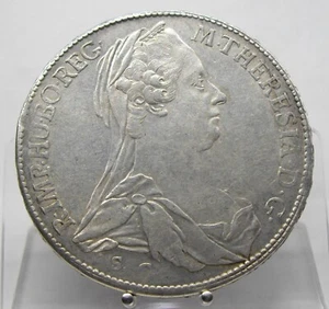 SEHR SELTEN!! 1 Taler 1774 SC, Maria Theresia, Günzburg, Silber - Bild 1 von 3