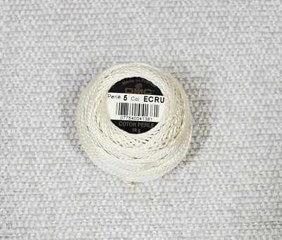 DMC Coton Perle Thread Size 5 Ecru 53 Yard BALL UNUSED Pearl Cotton - Image 1 of 3