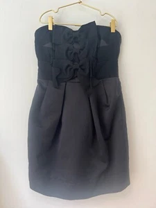 Phoebe Couture schwarzes trägerloses Damen Kleid Dress Schleife Größe 4 - Bild 1 von 4