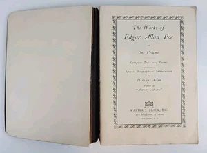 The Works Of Edgar Allan Poe in One Volume 1927 - Imagen 1 de 6