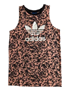 Adidas Originals Tank Dress Womens Size 16 Sleeveless Boroque Pattern Pink - Picture 1 of 11