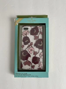 Kate Spade Clear Purple Red Floral iPhone 8 , 7 , 6 & 6s Plus Hard Shell Case - Picture 1 of 4