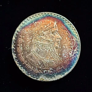 1965 Mexico 1 Peso - Uncirculated - Two Sided Toning - Picture 1 of 2