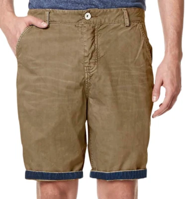 NEW BUFFALO HASSA DARK TAN KHAKI SHORTS MENS 34 FREE SHIP - Image 1 of 2