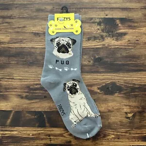 Neu mit Etikett Foozys grauer Mops-Druck Freizeitsocken Damen Einheitsgröße - Bild 1 von 2