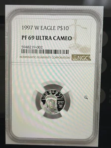 1997 W 1/10 oz $10 Proof Platinum Eagle coin PF69 NGC EXCELLENT LOW PRICE!! - Picture 1 of 2