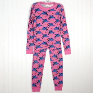 Hanna Andersson 2 Piece Pajama Lounge Set Pink Unicorn Pattern Long Sleeve 12 - Picture 1 of 7