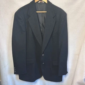 Hunt Valley 100 % Kamelhaar Blazer Mantel Jacke Herren 42R klassische Passform marineblau gebraucht, in einwandfreiem Zustand - Bild 1 von 14