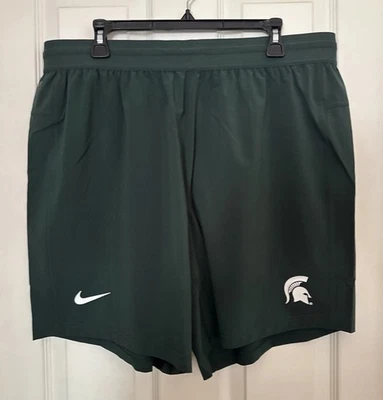 Pantalones Cortos de Entrenamiento Nike Dri-FIT Para Hombre XL Michigan State Spartans Fútbol PE Verde Foto 1 de 4