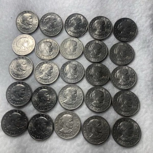 Lot 25 verschiedene Daten meist 79 Susan B Anthony Dollar (1 $) Münzen Nachlass Box - Bild 1 von 6