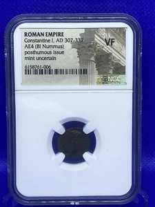 Constantine I Roman Empire Coin Ad 307-337 Bi Nummus AE4 NGC VF Posthumous Issue - Picture 1 of 13