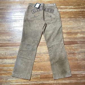 Vintage Marithe Francois Girbaud Lederhose Größe 34x34 Muster durchgehend 35x35 - Bild 1 von 19