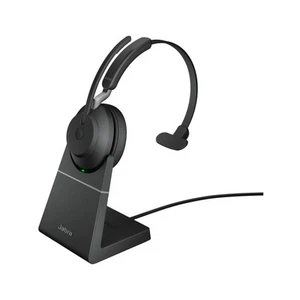 Jabra Evolve2 65 UC Mono Headset Wireless with USB Type-A Charging Stand Black - Afbeelding 1 van 6
