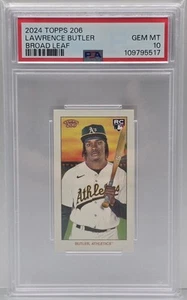 2024 Topps 206 Lawrence Butler Broad Leaf RC SP PSA 10 GEM MINT POP 1 - Picture 1 of 2